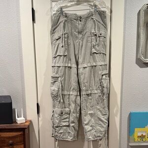 Free People Gray Cargo Pants